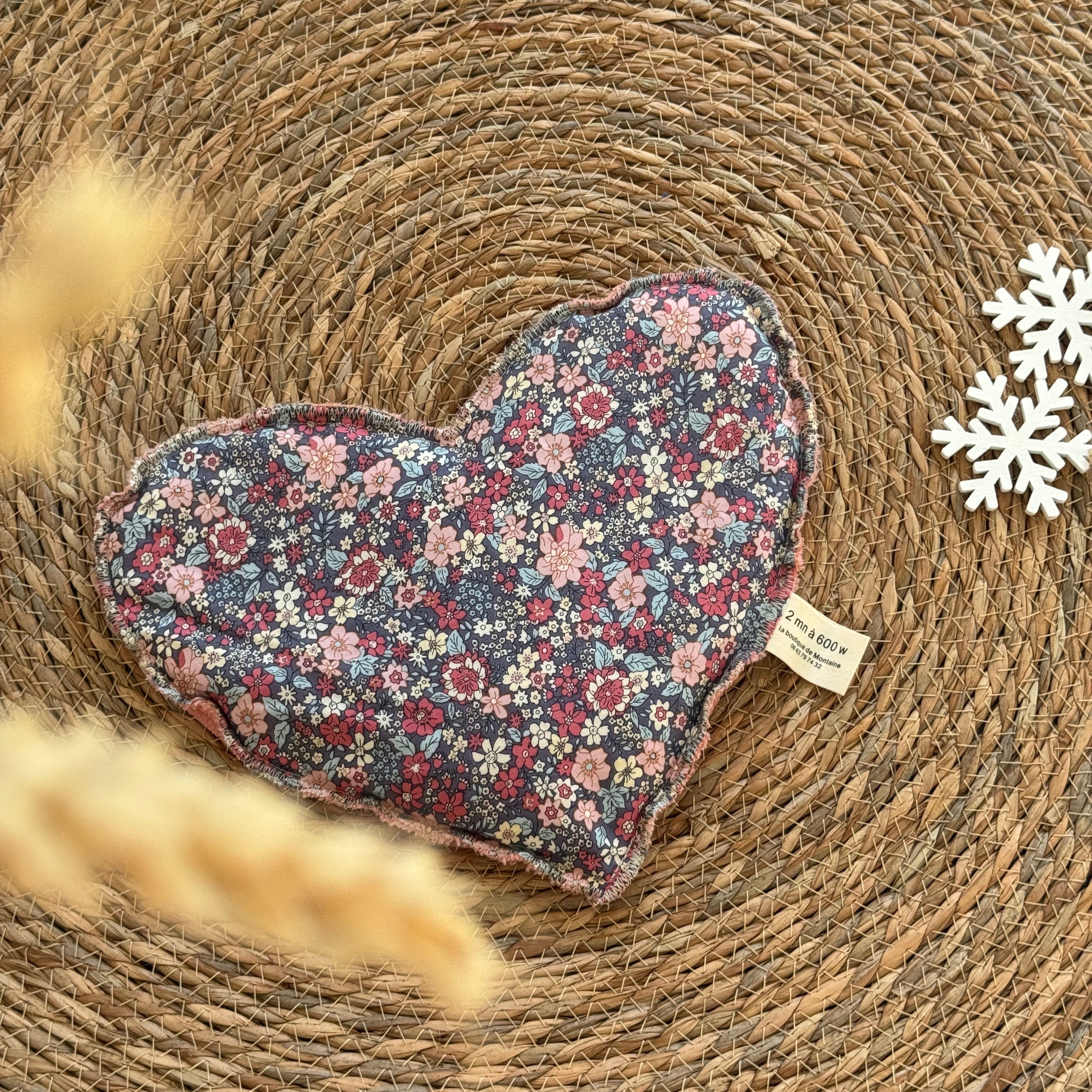 Bouillotte Coeur fleurs esprit  liberty