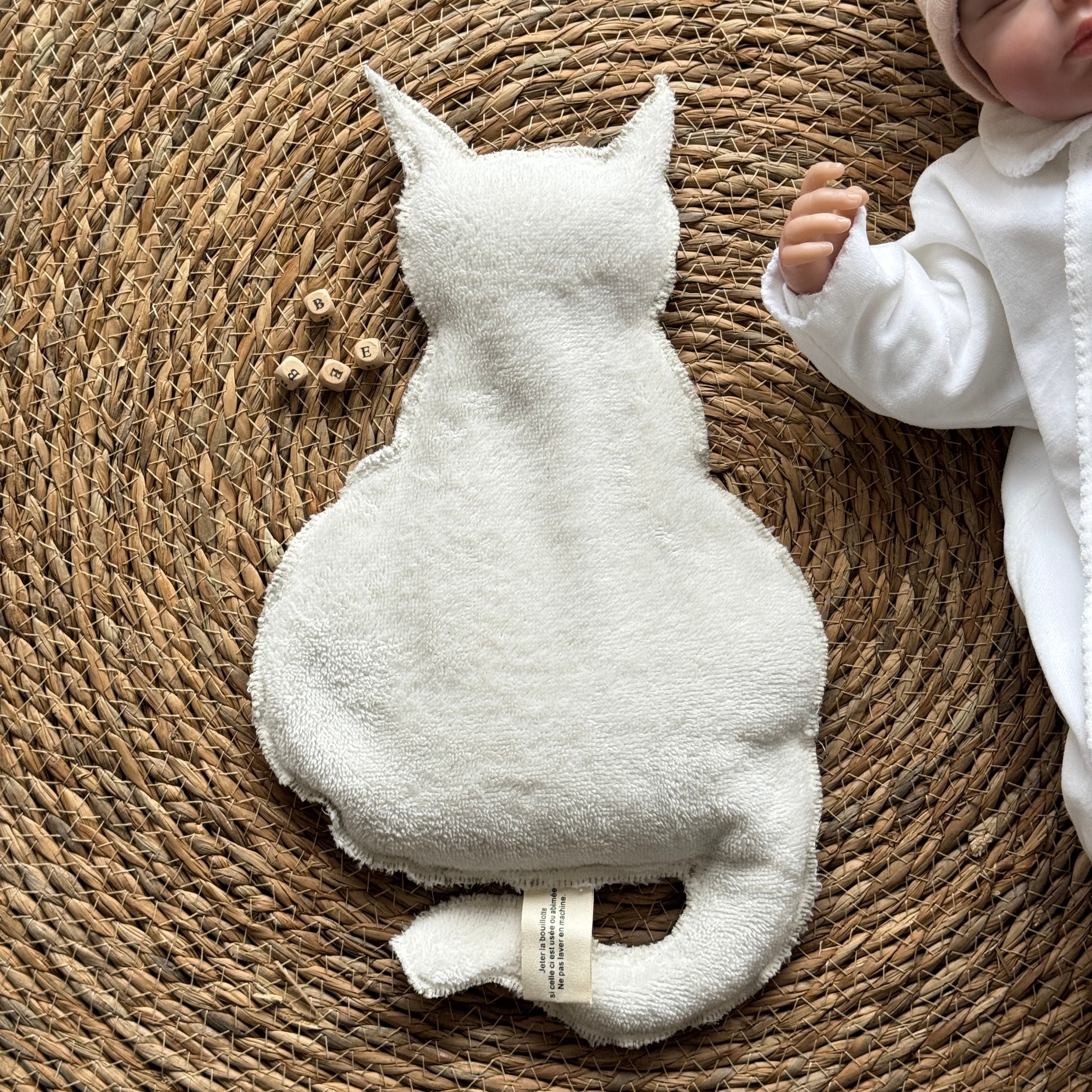 Bouillotte Chat panda vert/ivoire