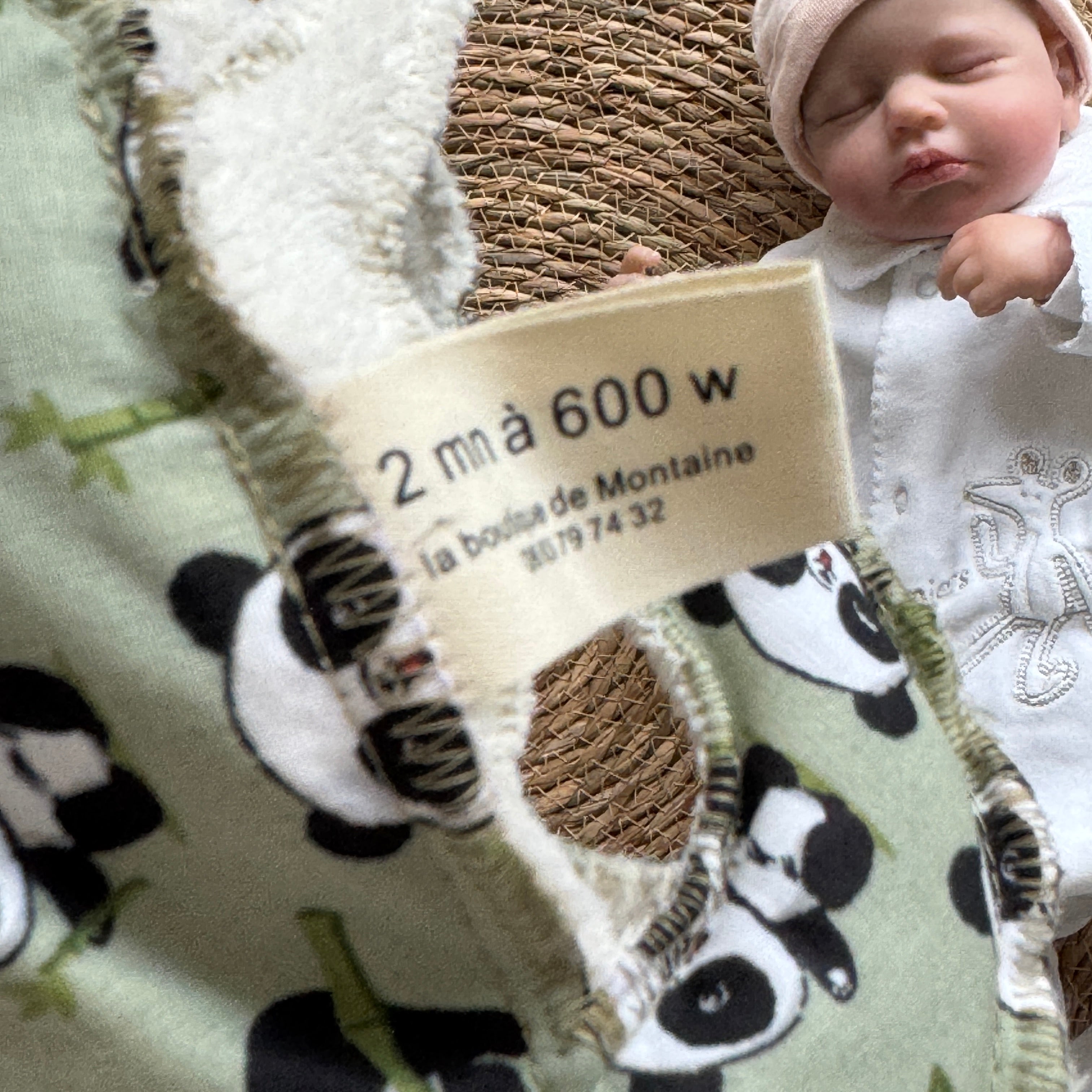 Bouillotte Chat panda vert/ivoire