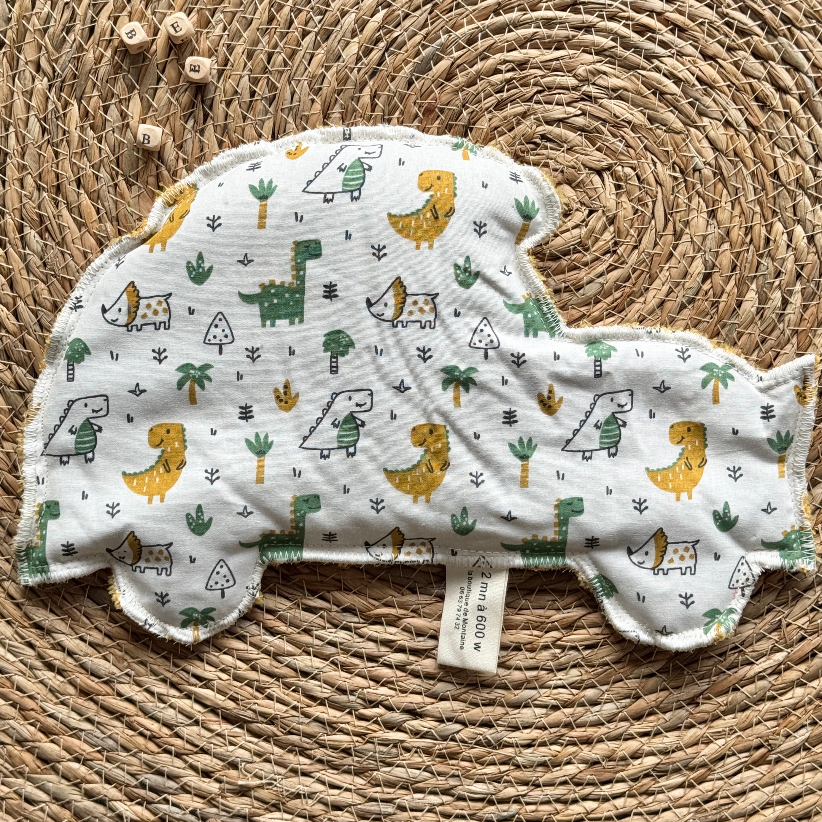 Bouillotte Voiture dinosaure jaune / vert / palmier