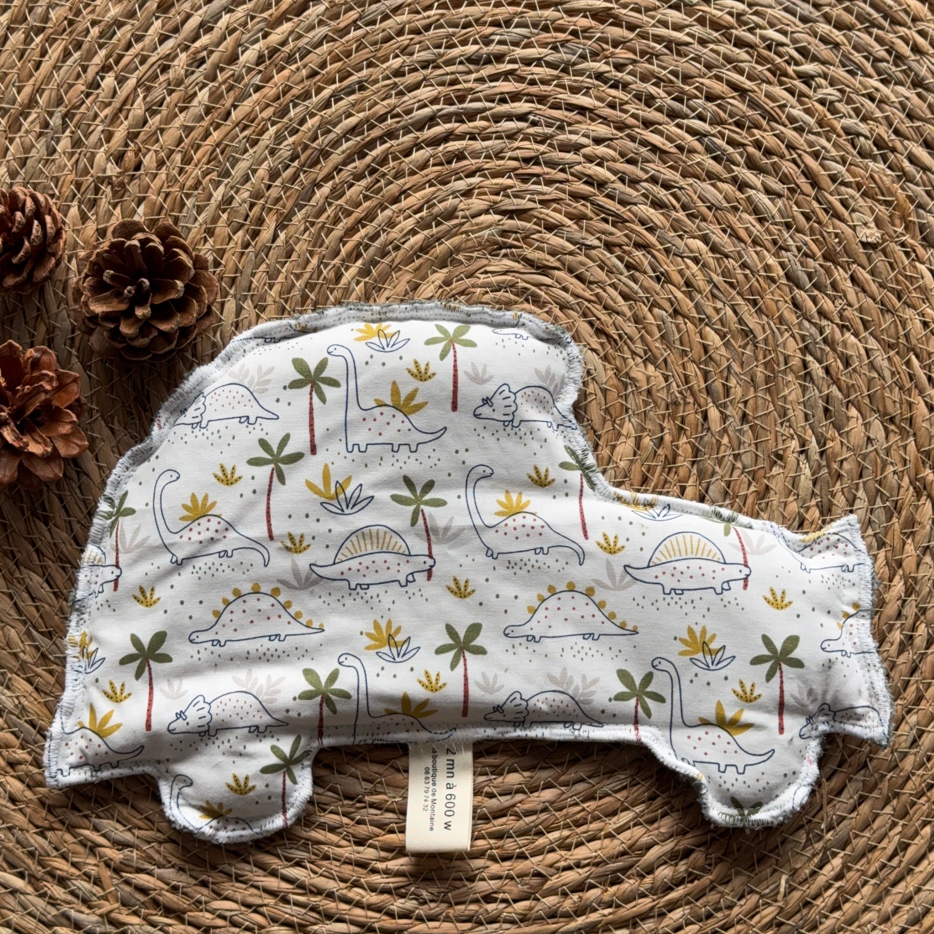 Bouillotte Voiture dinosaure palmier/cactus/vert/blanc