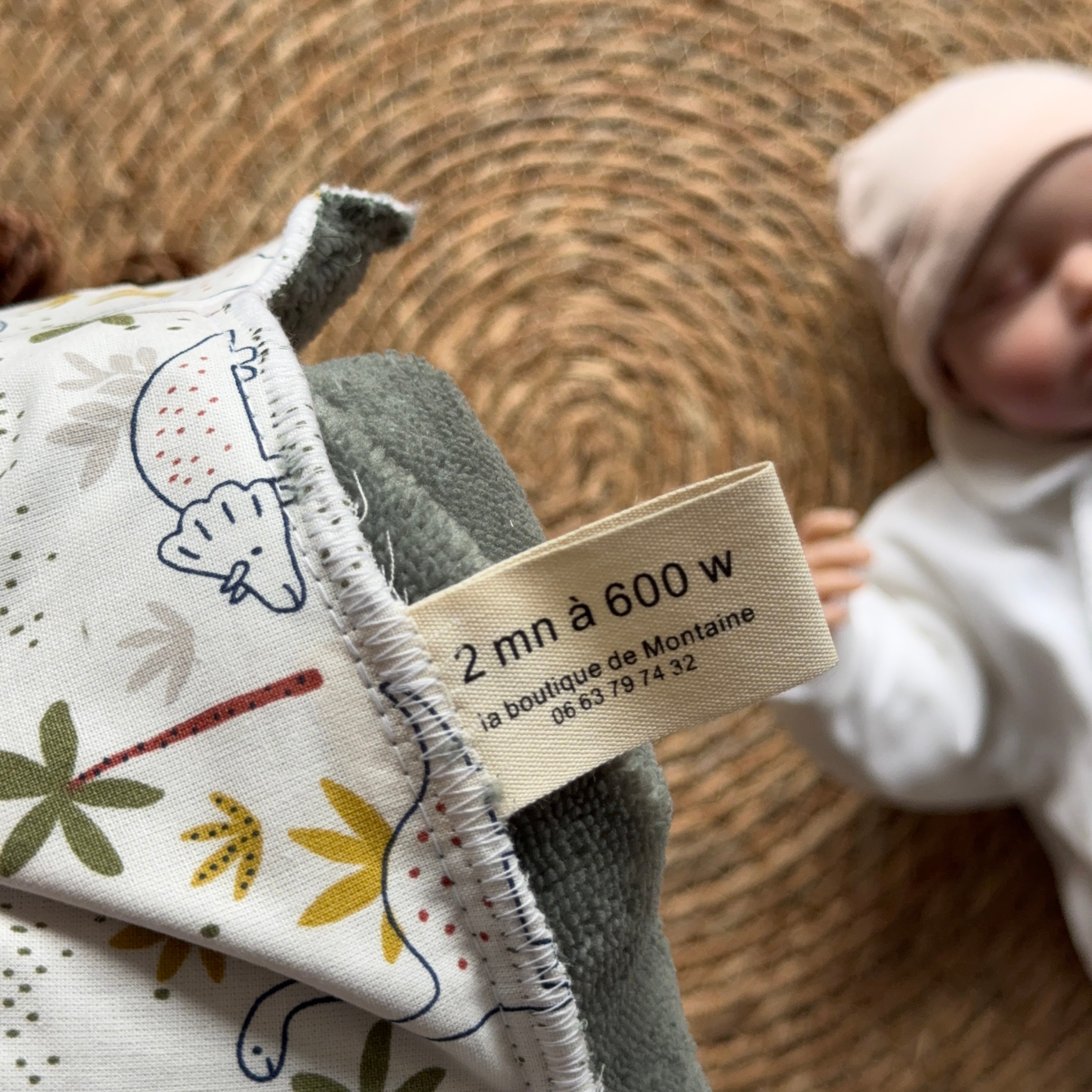 Bouillotte Voiture dinosaure palmier/cactus/vert/blanc