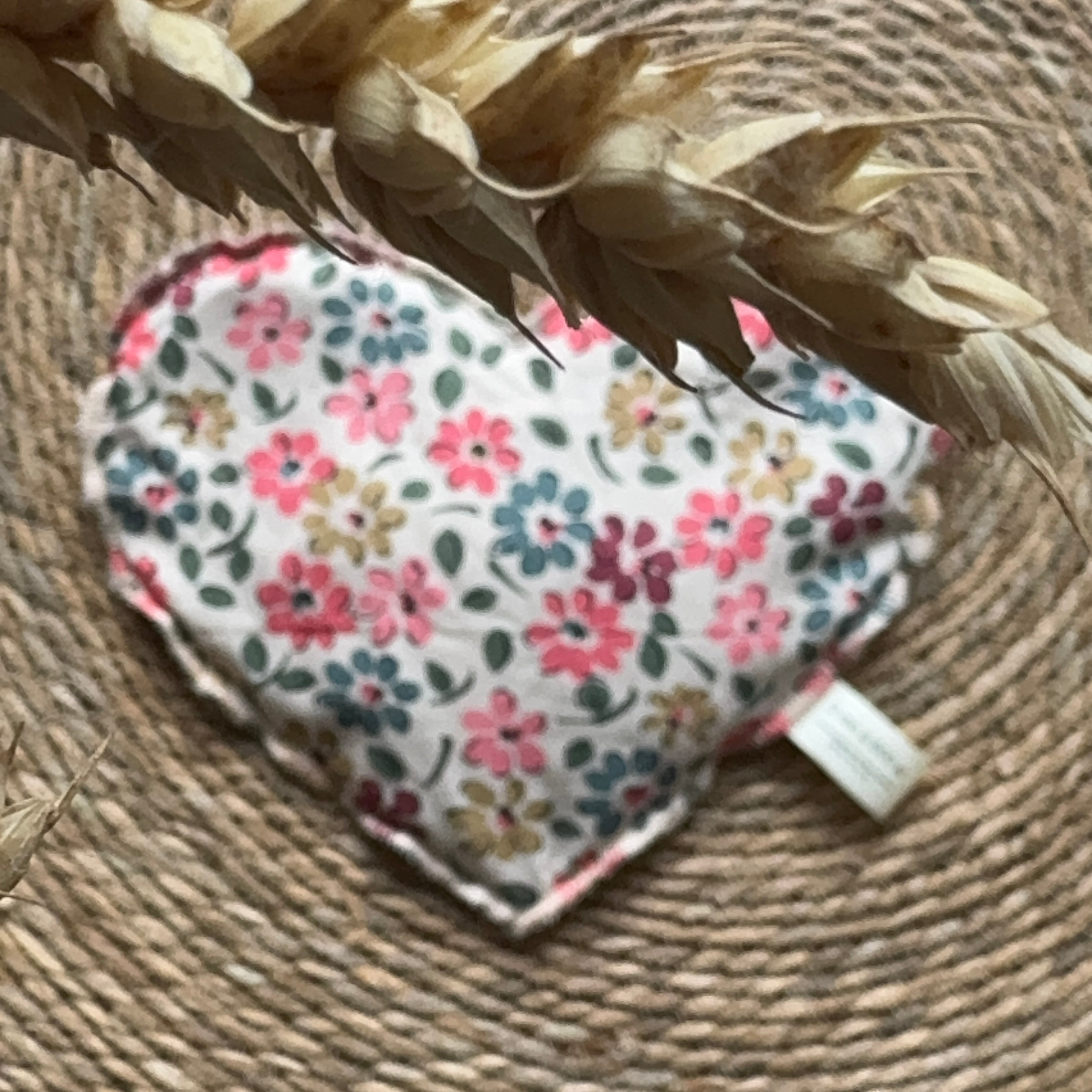 Bouillotte Coeur vichy safran/jaune/beige