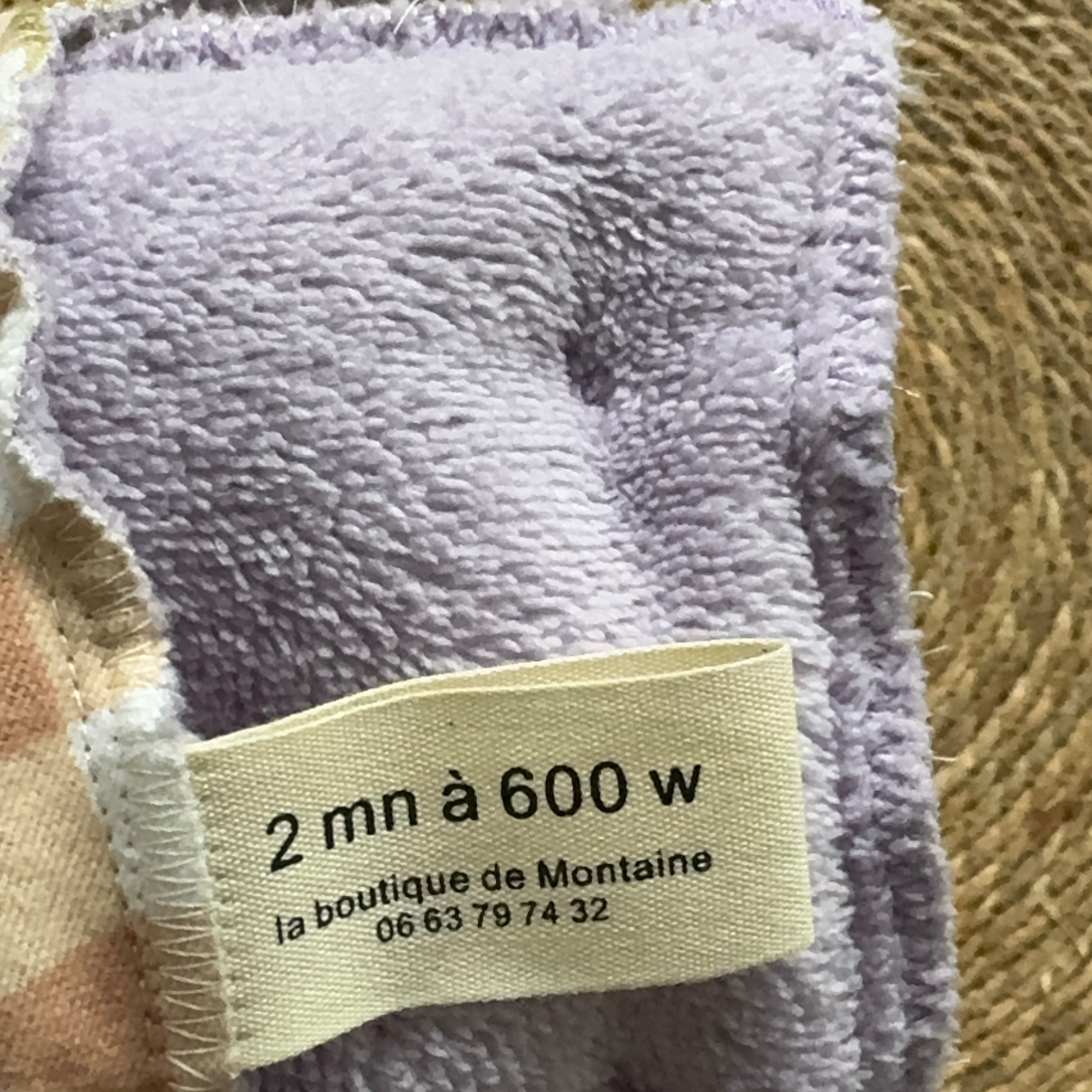 Bouillotte Tour de cou ergonomique vichy saumon/vert/mauve/coeur